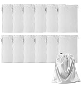 GONGKANGYUAN 12 Pcs Satin Wig Bags with Drawstring Satin Bag for Packaging Hair Extensions Wigs S...