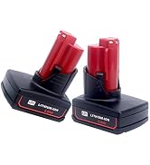 Lasica 2 Pack 6.0Ah M12 Lithium-ion Replacement Battery Compatible with Milwaukee M12 12V Battery...