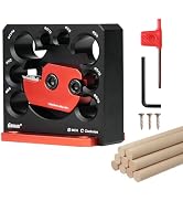 AACGIN Dowel Maker Jig Kit, Imperial 5/16-3/4inch Adjustable Drill Milling Dowel Round Rod Auxili...