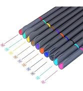 MyLifeUNIT Fineliner Color Pen Set, 0.4mm Colored Fine Liner Sketch Drawing Pen, Pack of 10 Assor...