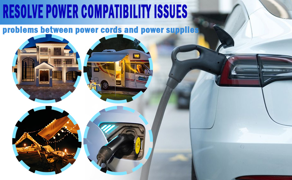 14-30P to 6-20R or 5-20R 20A 240V female connector