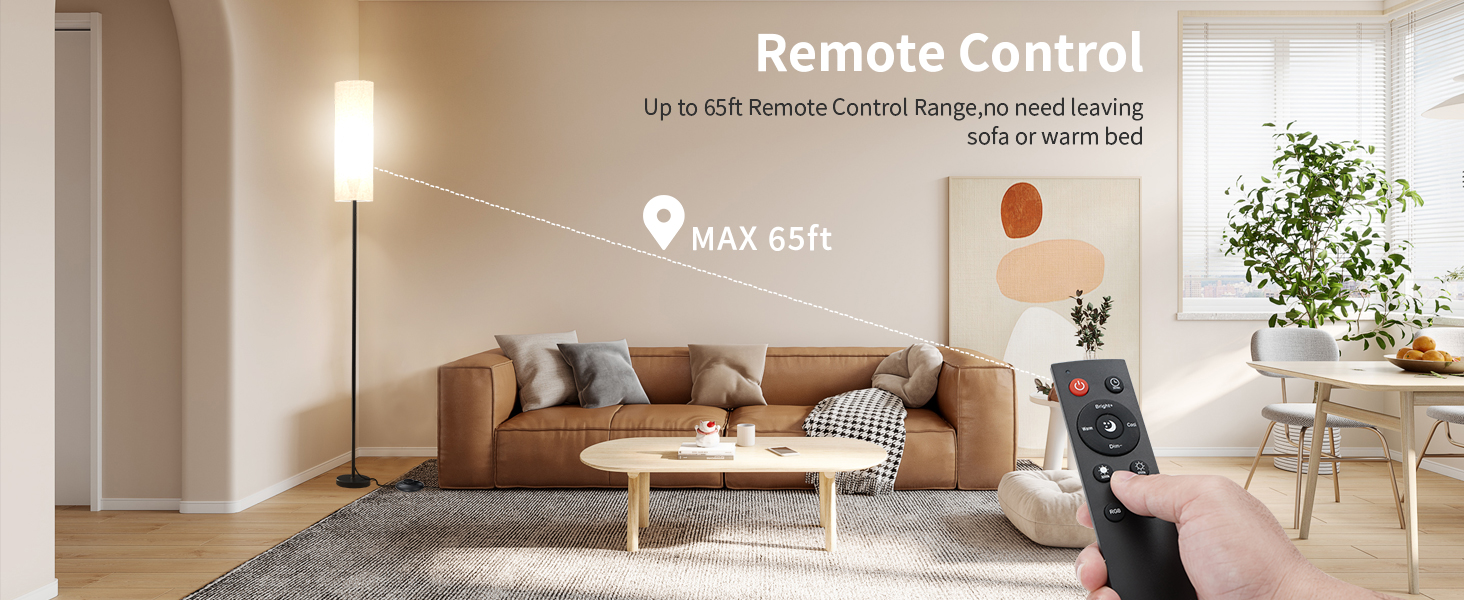 Remote control Floor Lamp at the Corner