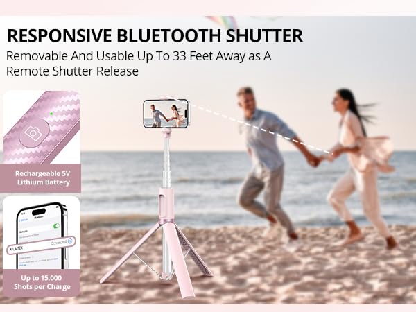 Bluetooth selfie stick tripod