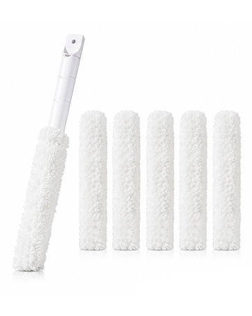5-in-1 Window Blind Duster brushes with 5 Microfiber Sleeves