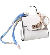 Mini Backpack Keychain for Women Coin Purse Keychain PU Leather Twist-Lock Small Change Pouch Coi...