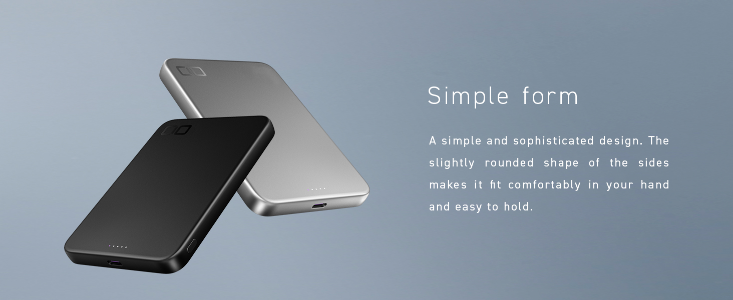 SImple and sophisticated design with slightly rounded sides