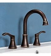 VALISY Oil Rubbed Bronze Bathroom Faucet, 2 Handle 3 Hole 8 Inch Widespread Bathroom Faucet, 360°...