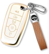 MILD EAST for Ford Key Fob Cover with Keychain, Soft TPU Key Case Shell Full Protection for Ford ...