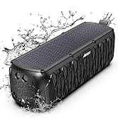 ABFOCE Solar Bluetooth Speakers, Portable Wireless Speaker with 20W Lound Rich Stereo Sound & Dee...