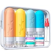 16 Pcs Travel Bottles for Toiletries, TSA Approved Silicone Travel Size Containers for toiletries...