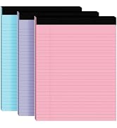 3pcs Legal Pads 8.5 x 11,Notepads 8.5 x 11 Inch, 30 Sheets/Pack, Colored Note Pads Clear Print Wr...