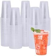 YEEHAW 9 oz Plastic Cups, 500 Pack - Clear Disposable Drinking Cups | for Cold Beverages | Ideal ...