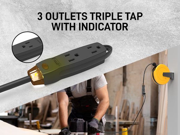 30FT Retractable Extension Cord Reel 30FT Retractable Extension Cord Reel