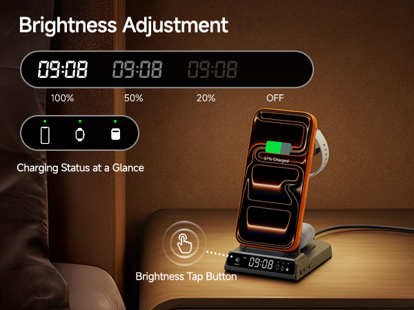 charging station with clock