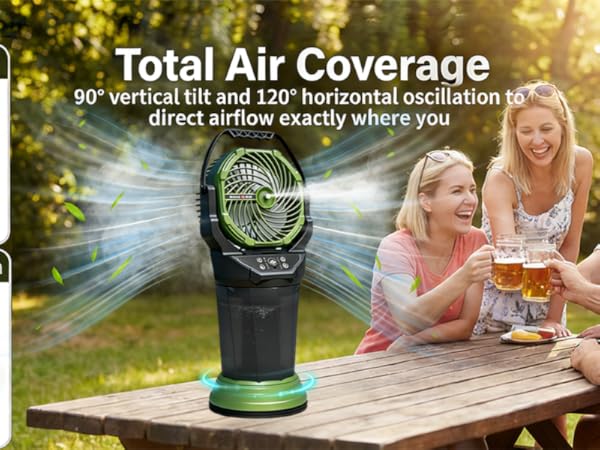 portable misting fan