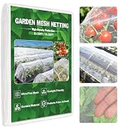 FEED GARDEN Garden Netting 8x10FT Ultra-Fine Mesh PE Cover for Vegetables Fruits Garden Row Cover...
