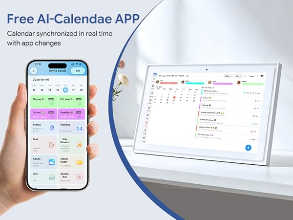 Calendar synchronized in real time with app changes