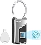 MYPIN Fingerprint Lock with Key Backup, Smart keyless Waterproof Fingerprint Padlock Ideal for Gy...