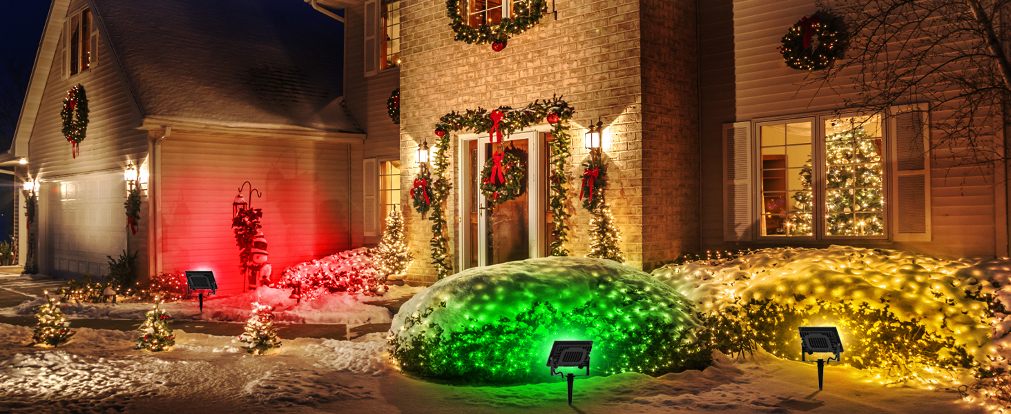 T-SUN 30W RGBCW LED Flood Lights Bluetooh and Remote-christmas decoration