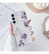 DEFBSC Soft Case Compatible with Samsung Galaxy S22, Clear Floral Flower Pattern Print Design Fle...