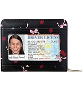 Sunwel Fashion Cute Cherry Strawberry Print Wallets with Credit Card Slots Exterior ID Window Zip...