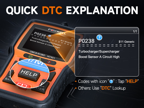 DTC in Plain English read clear code car scanner diagnostic tool car code reader scanner for car