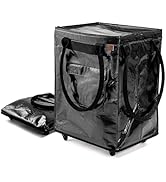 CleverMade Large Laundry Basket Hamper Bag, 90l Portable Collapsible Cart with Wheels, Heavy Duty...