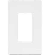 LIDER Matte Finish Decorator Switch Cover, Screwless Wall Plate, Mid-Size 1-Gang 4.88" x 3.11", U...