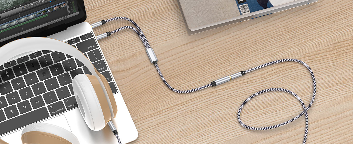 headphone splitter audio splitter 3.5 mm splitter microphone splitter headphone dongle pc splitter