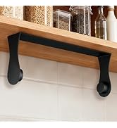 Smipam Paper Towel Holder Under Cabinet, Black, Adhesive & Wall Mount, Under Counter Paper Towel ...