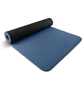 TONE Fitness Yoga Mat 1/4" Thick Non Slip Exercise & Pilates Mat for Home Workouts with Carrying ...