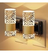 Fuligent LED Night Lights Plug into Wall, 2 Pack Plug in Night Light | 3000K Acrylic Nightlight, ...