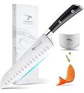 MAD SHARK Pro Santoku Knife, 8 Inch Kitchen Knife, German High Carbon Stainless Steel Chef Knife,...