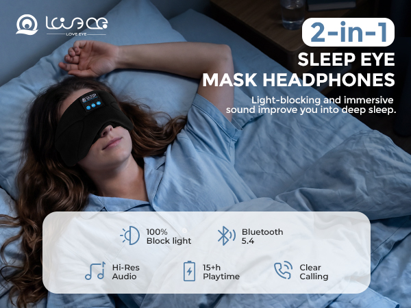 sleep mask with bluetooth headphones