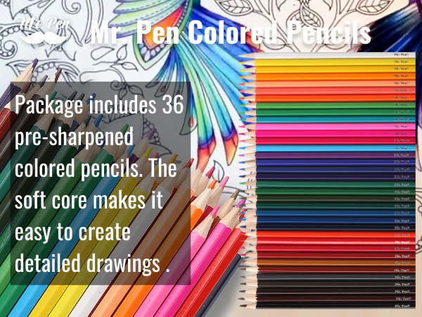 Colored Pencils, 36 Pack, Color Pencil Set, Color Pencils, Map Pencils, Colored Pencils for Adults