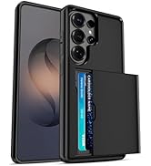Jiunai for Samsung S26 Ultra Case Card Holder Built in Wallet Slide Pocket Shockproof Hybrid Prot...