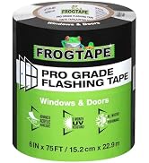 FrogTape Pro Grade Flashing Tape for Windows & Doors, 6 Inch Width - 75 Foot Roll, All Weather & ...