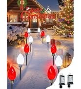 12 Pack C9 Christmas Lights Outdoor, Jumbo Bulbs Outdoor Christmas Decorations Plug in with Timer...