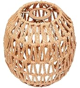 LUCORUSC Small Lamp Shades For Table Lamps Boho Hanging Light Lamp Shades Wicker Lamp Shade for f...