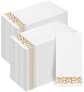 Goodluck 400 Pack Disposable Hand Towels, Soft and Absorbent Dinner Napkins, Linen Like Elegant P...