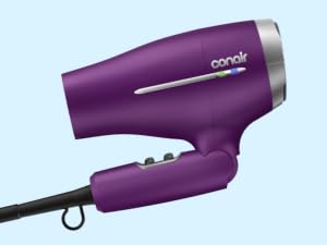 Folded hair dryer