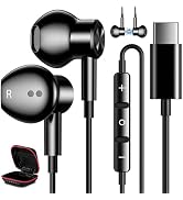 COOYA USB C Earbuds &in-Ear Headphones+Mic for iPhone 15 Plus iPad Pro Galaxy S24 Ultra, DAC Magn...
