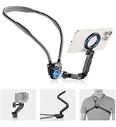 JJC Magnetic Neck Mount for Phone & Action Camera, POV Neck Holder for iPhone Android Phones Gopr...