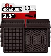Non Slip Furniture Pads- 2.5"x2.5" Square Anti Skid Caster Cups Furniture Coasters, Anti-Sliding ...