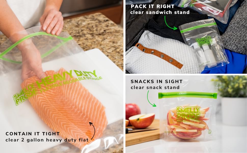 Snack bags ziploc bags gallon size various sizes sous vide accessories produce bags food container