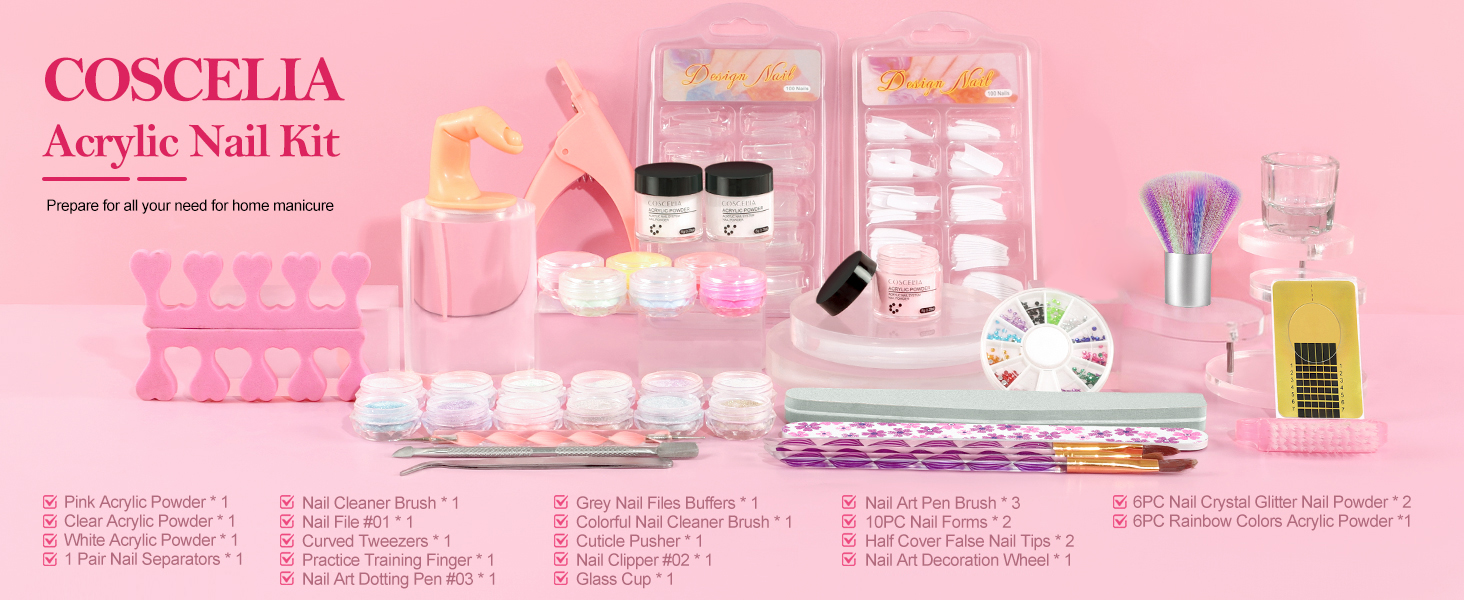 Acrylic Nail Kit for Beginners with Drill