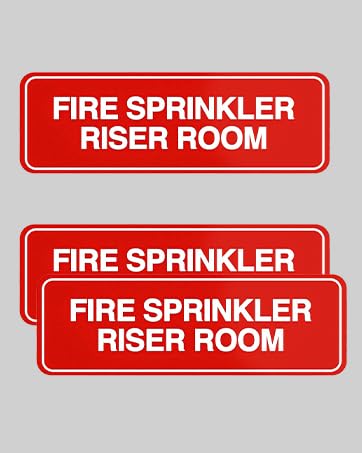 Fire sprinkler riser room sign