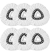 HOMEXCEL Mop Replacement Heads Compatible with O-Cedar EasyWring Spin Mops 6 Pack-Washable Microf...