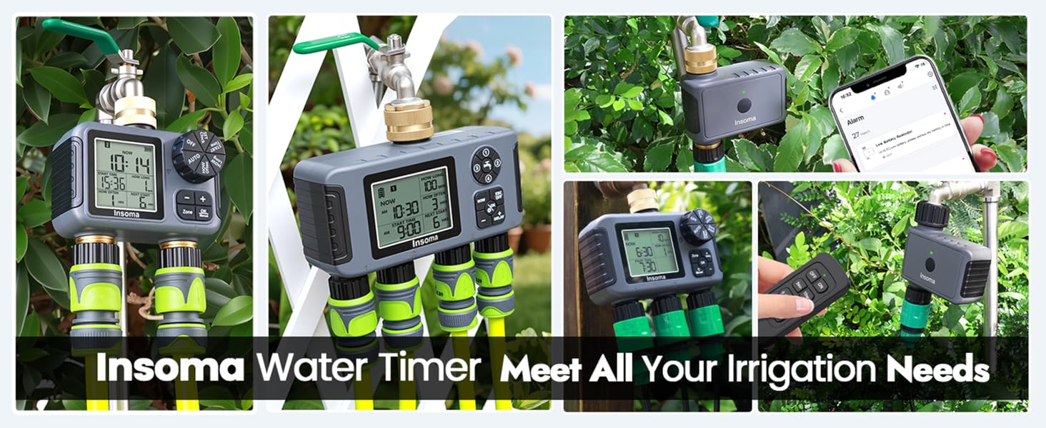 4 zones water timer