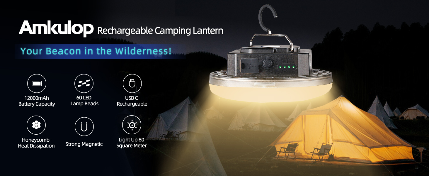 tent light for camping hanging